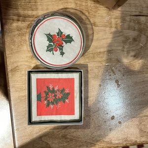 Vintage paper coasters, somewhere a little dusty